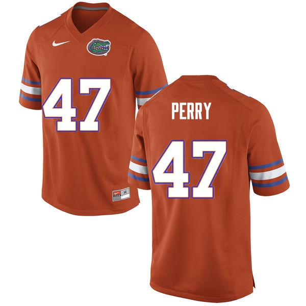 Men #47 Austin Perry Florida Gators College Football Jerseys Orange